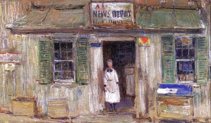 Childe Hassam News Depot at Cos Cob